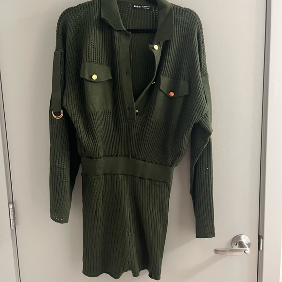 Army Green Mesh Romper